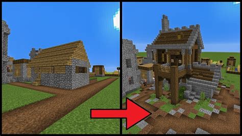 Minecraft Village Upgrade - New Village House [Minecraft 1.13 Tutorial ...