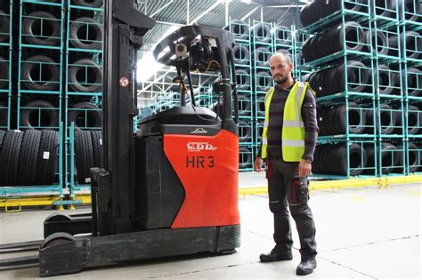 Reach truck driver Daniel reaches for the sky at Bridgestone Zeebrugge ...