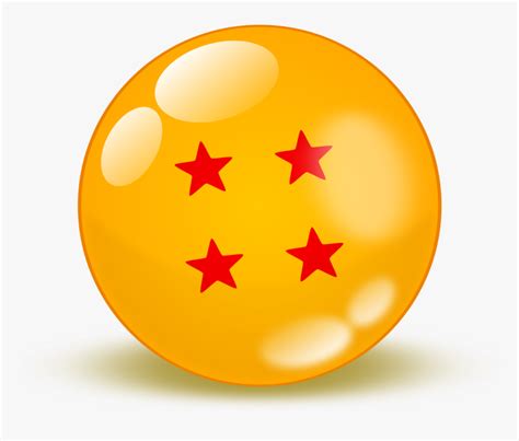 Dragon Ball Clipart 4 Star - Bola Dragon Ball Z Png, Transparent Png ...