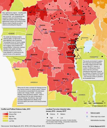 Democratic Republic of the Congo: Conflict and political violence (Map ...