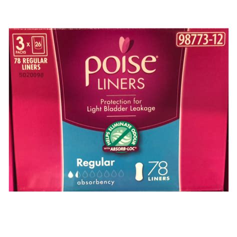 Poise Regular Liners 78 Count – GoPotatoes