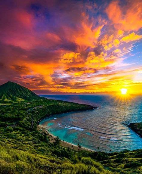 Hanauma Bay, Oahu, Hawaii | Beautiful landscapes, Beautiful sunset ...