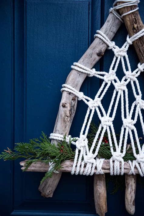 EASY DRIFTWOOD MACRAME CHRISTMAS WREATH - Place Of My Taste