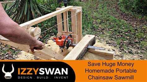 50 Dollar Portable Sawmill | Chainsaw Mill - YouTube