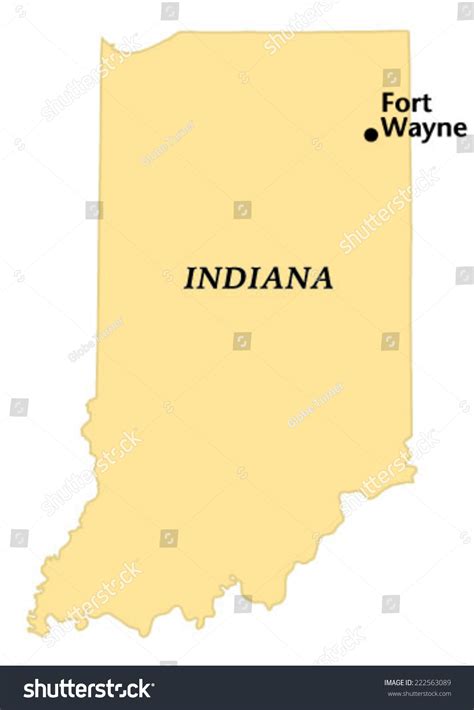 Fort Wayne Indiana Locate Map Stock Vector (Royalty Free) 222563089 ...