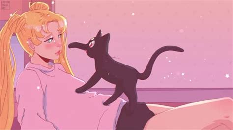 Sailor Moon & Luna Lively Wallpaper - DesktopHut