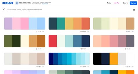 Coolors : free color palette generator