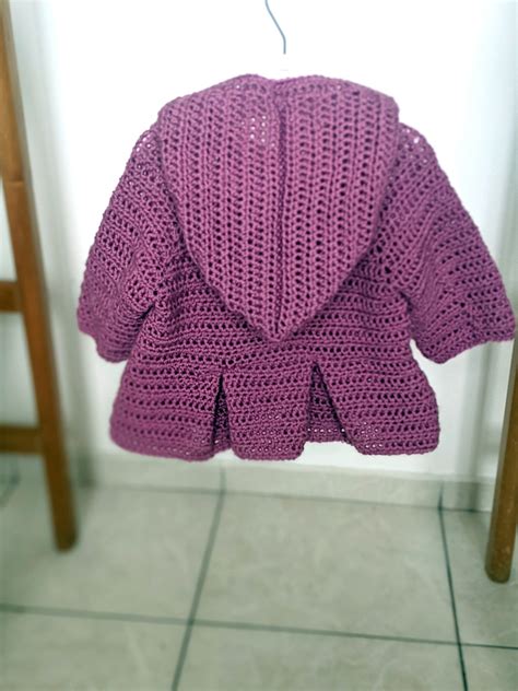 Crochet Pattern 54 BABY HOODED Cardigansize 3ms-3yrs.detailed ...