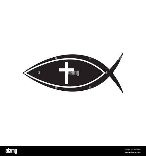 Jesus Fish, Christian Ichthys Fish symbol icon Stock Vector Image & Art ...