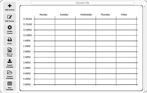 Schedule maker | College schedule, Schedule maker, Schedule builder