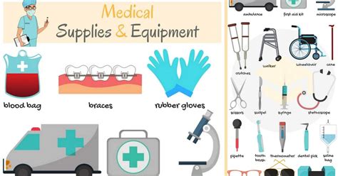 Medical Supplies and Equipment Names in English • 7ESL