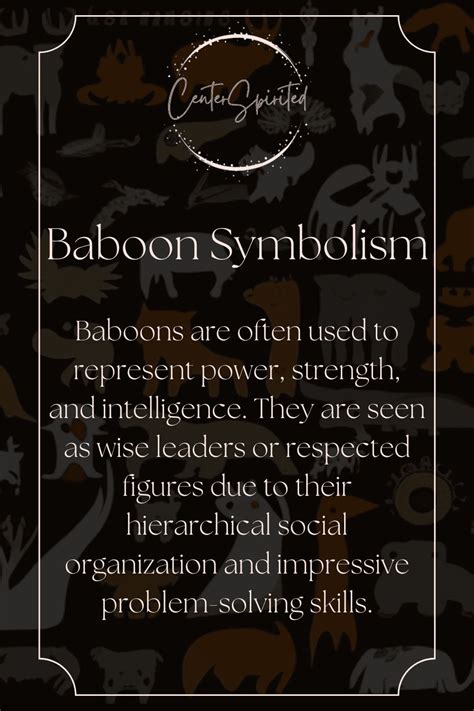 Baboon Symbolism and Meaning and the Baboon Spirit AnimalFrom their ...