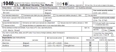 Ssurvivor: Example Of Form 2555 Filled Out