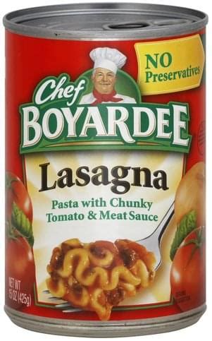 Chef Boyardee Lasagna - 15 oz, Nutrition Information | Innit