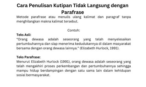 Contoh Kutipan Langsung dan Tidak Langsung Serta Cara Menulisnya!