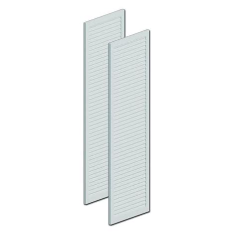 Fypon 72 in. x 18 in. x 1 in. Polyurethane Louvered Shutters without ...