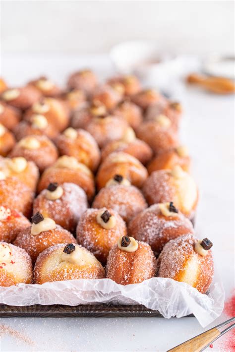 Mini Pastry Cream Filled Brioche Doughnuts — Cloudy Kitchen