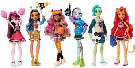 Monster High Doll 6-Pack, Ghoul Spirit Sporty Collection for Child 4Y ...