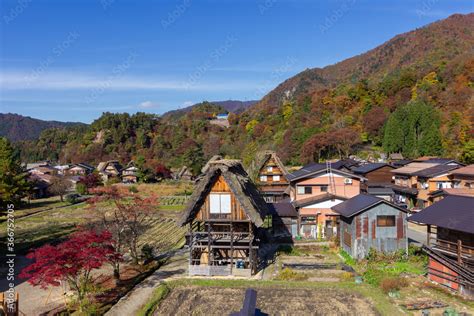 Village of Shirakawago in Japan Stock Photo | Adobe Stock