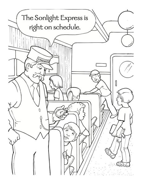 Cartoon Polar Express Coloring Page - Free Printable Coloring Pages for ...