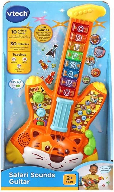 VTech Safari Sounds Guitar Kids Toy, 10 Animal Songs, 30 Melodies, 3 ...