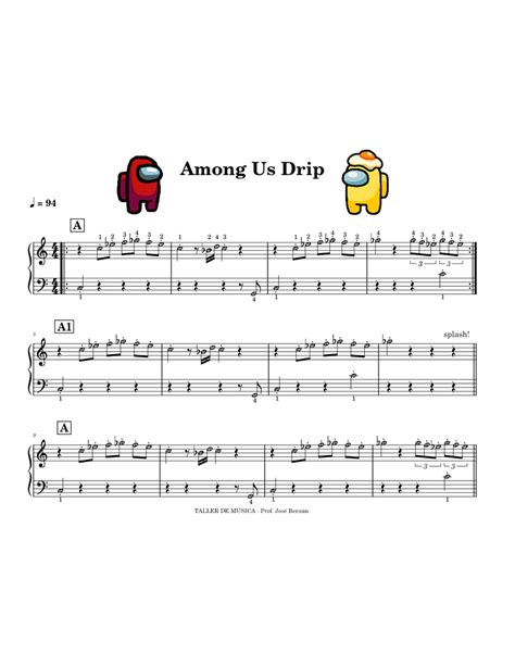 Among_Us_Drip (arreglo facil para piano) - piano tutorial