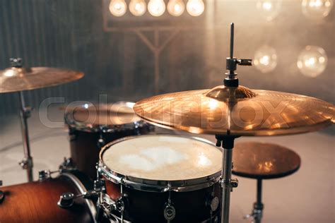 Drum kit, percussion instrument, beat set, nobody | Stock image | Colourbox