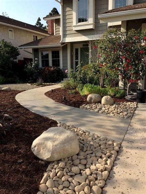 Create A Stunning Front Yard Landscape With Rocks – HOMYRACKS