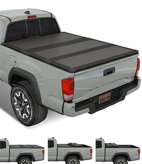 Buy Kikito Professional FRP Hard Tri-Fold Truck Bed Tonneau Cover for ...