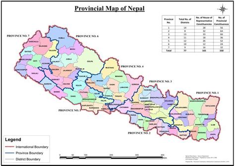 Map of Nepal with 77 Districts, Updated Map of Nepal with 77 Districts ...