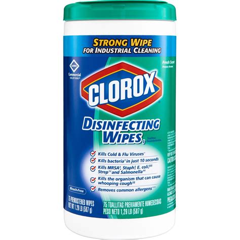 Clorox Commercial Solutions Disinfecting Wipes, Fresh Scent -75 Wipes ...