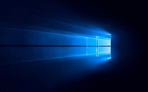 Windows 10 Wallpaper 4K, Dark, Blue background, 5K, 8K