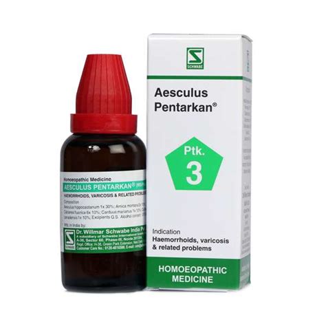 Homeopathic Medicine for Piles - Aesculus Pentarkan | Schwabe India