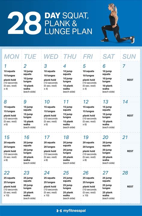 The Free Printable Squat Challenge Chart - Get Your Calendar Printable