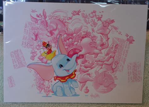 Disney WonderGround Gallery Postcard Dumbo Pink Elephants on Parade W ...