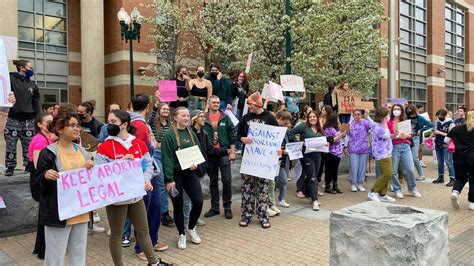 Rally in Worcester in protest of overturning Roe v. Wade