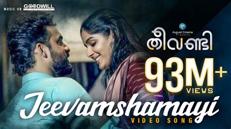 Jeevamshamayi Lyrics -Theevandi Malayalam Movie Song