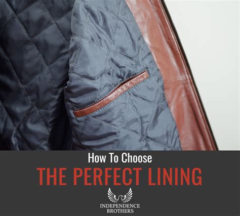 How To Choose The Perfect Lining For Your Leather Jacket - Independence ...