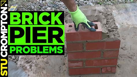 how NOT to build a brick pier bricklaying tutorial - YouTube