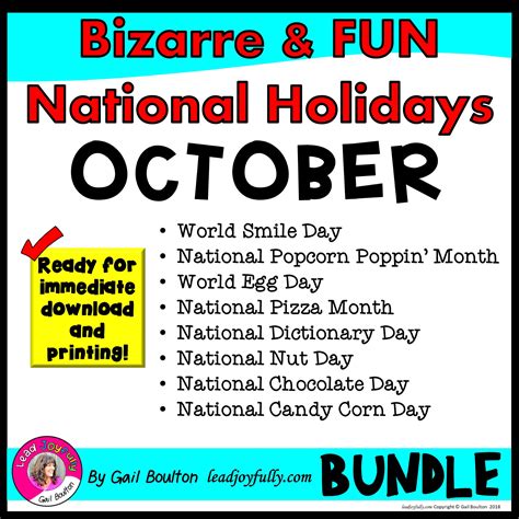 Bizarre and FUN National Holidays to Celebrate your Staff (OCTOBER ...