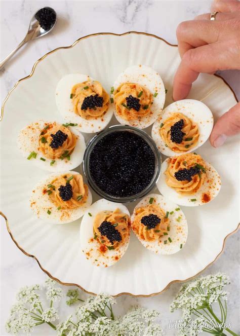 Devilled Eggs with Caviar - Little Sugar Snaps