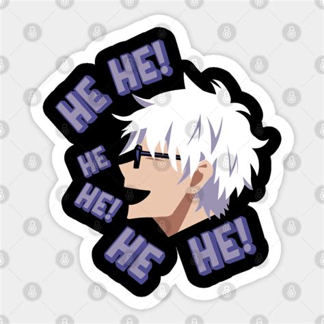 Gojo satoru laughing - Jujutsu Kaisen - Sticker | TeePublic