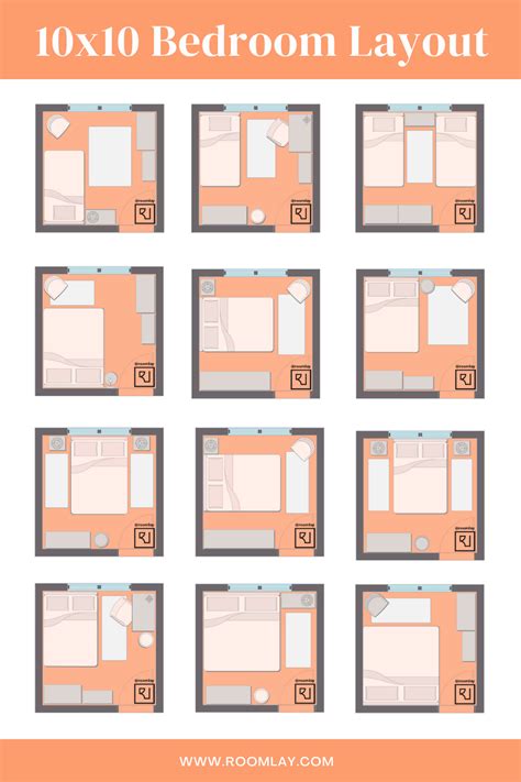 10×10 Bedroom Layout Ideas | Small room layouts, Small bedroom ...