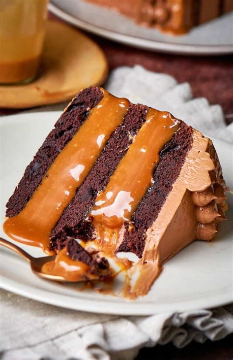 Chocolate Caramel Cake {No Butter or Eggs} - The Big Man's World