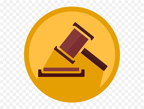 Gavel Clipart Emoji Gavel Emoji Transparent Free For - Law Rules Icon ...