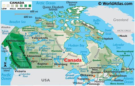 Canada Map / Map of Canada - Worldatlas.com