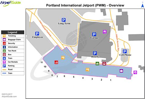 Portland - Portland International Jetport (PWM) Airport Terminal Map ...