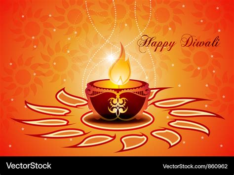 Diwali greeting card Royalty Free Vector Image