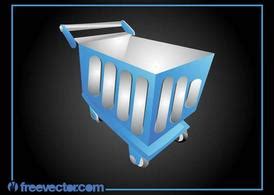 Blue Shopping Cart Vector for Free Download | FreeImages