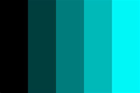 Black to Cyan Color Palette